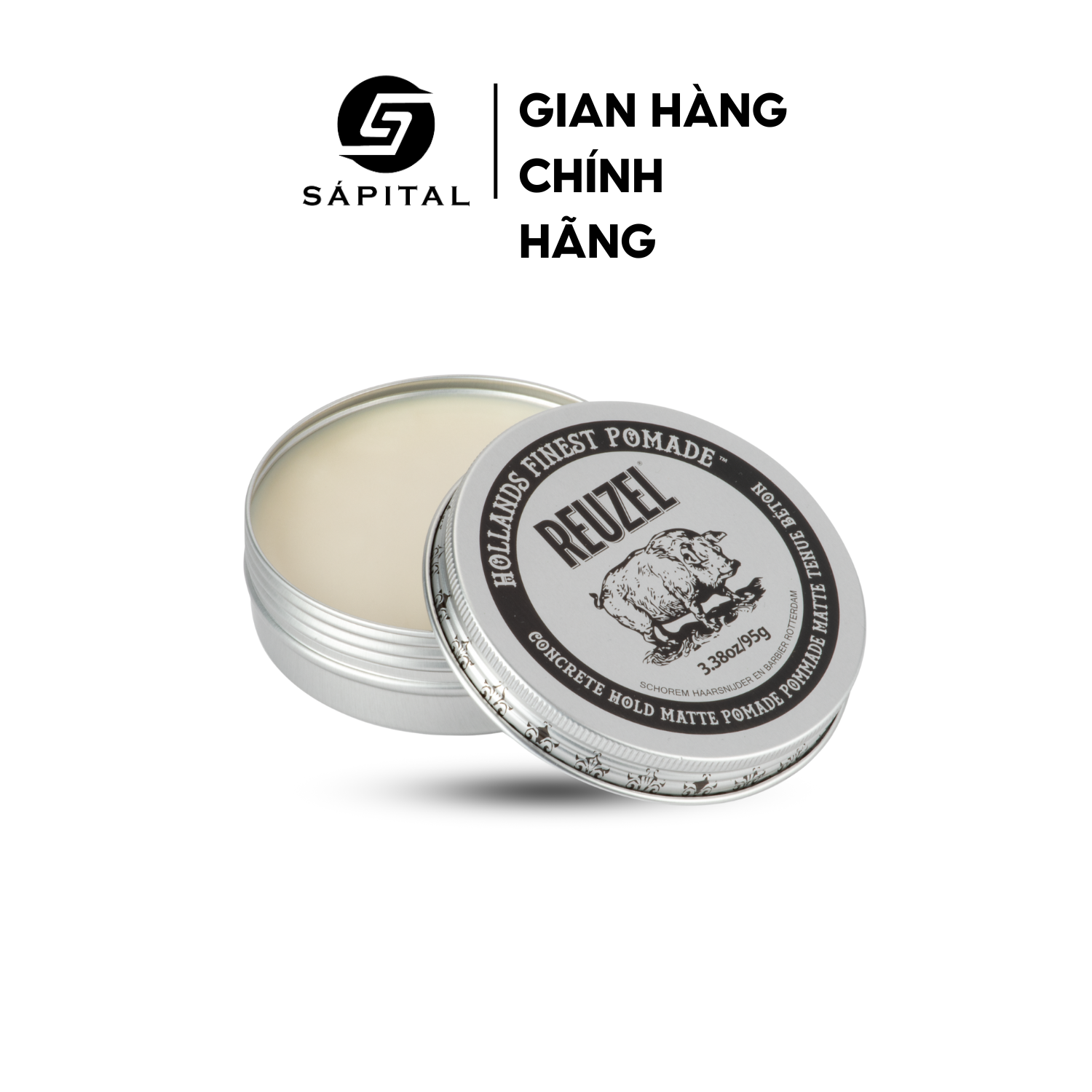 Sáp Vuốt Tóc Reuzel Concrete Hold Matte Clay Pomade