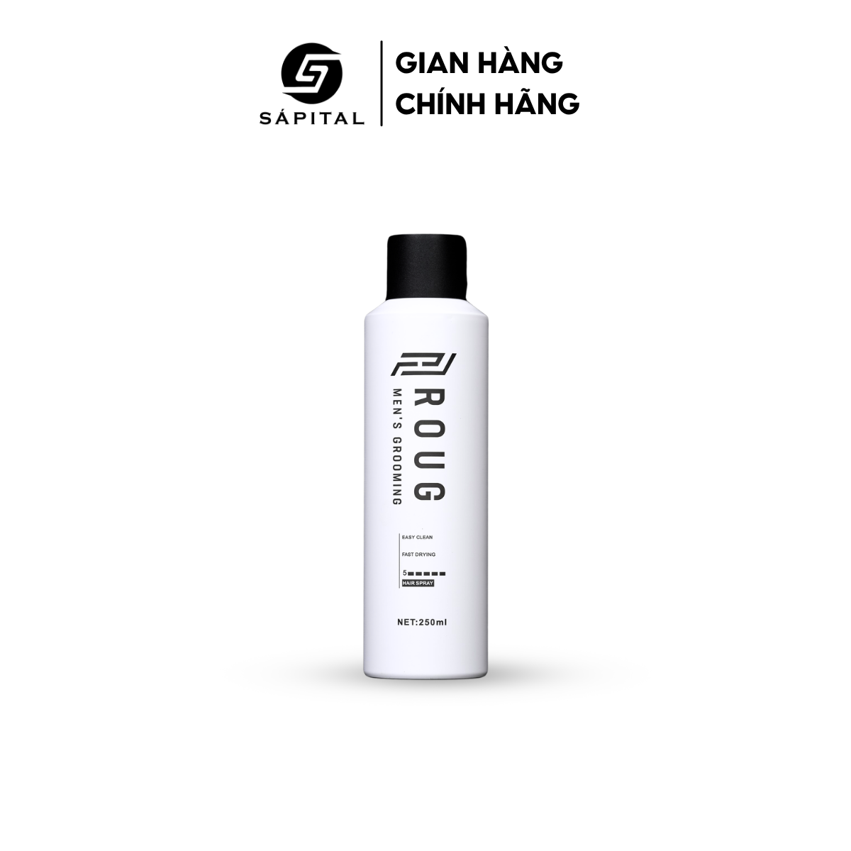 Gôm xịt tóc Roug Men’s Grooming Hair Spray - Gôm mềm giữ nếp linh hoạt tự nhiên, Dễ dàng gội rửa và chỉnh form sau đội mũ