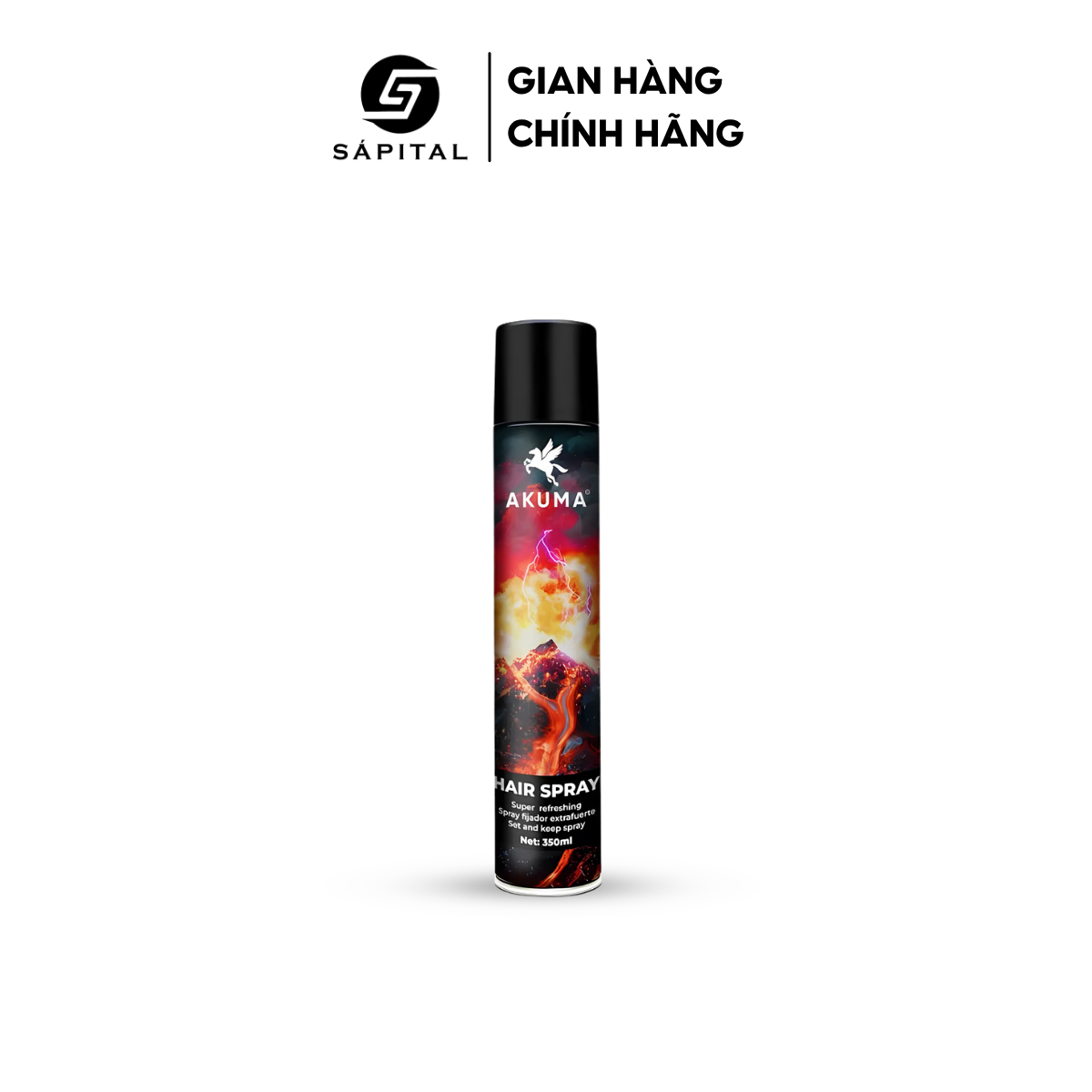 Gôm xịt tóc Akuma | Định hình form tóc dành cho nam&nữ, Độ giữ nếp lên tới 24H, Hương nước hoa, Dễ dàng gội rửa