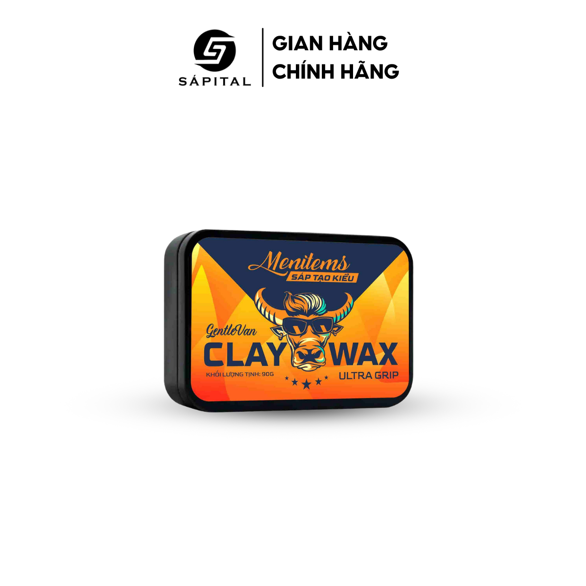 Sáp Vuốt Tóc Menitems Clay Wax Ultra Grip GentleVan - Sáp Vi Tinh Thể Giữ Nếp 12H, Kiềm Dầu, Phù Hợp Mọi Chất Tóc