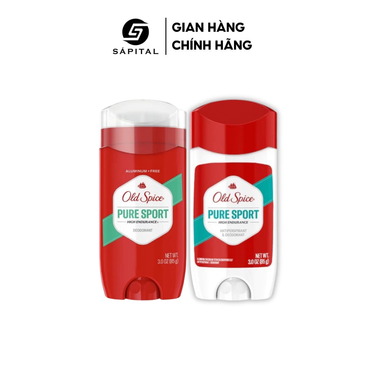 Lăn khử mùi Old Spice Pure Sport | Sáp khử mùi cơ thể cho Nam & Nữ, Giảm tiết mồ hôi