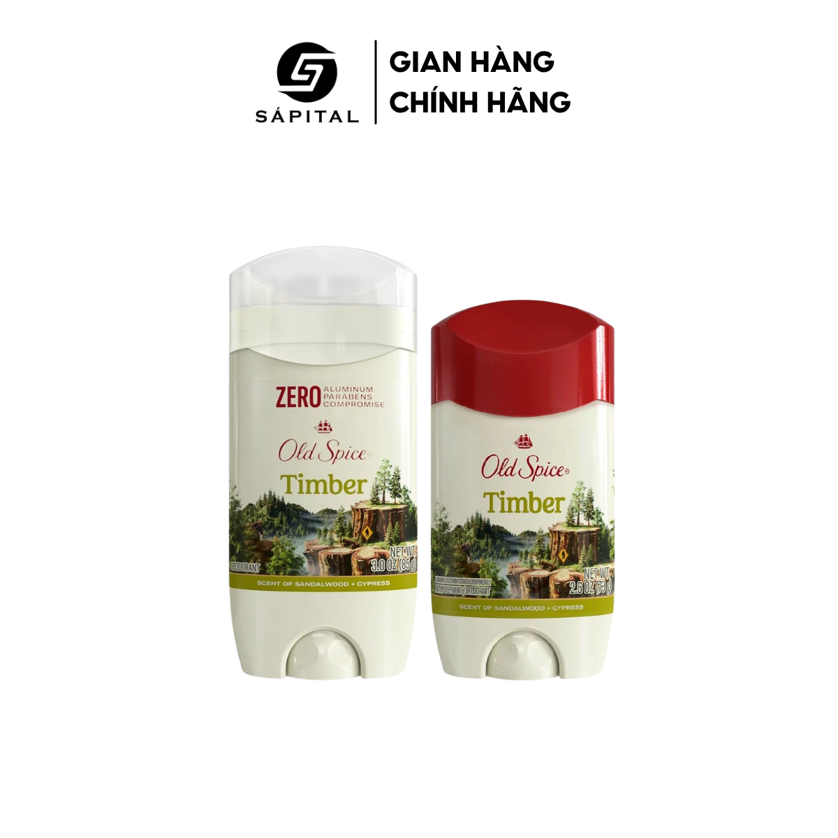 Lăn khử mùi Old Spice Timber | Sáp khử mùi cơ thể cho Nam & Nữ, Giảm tiết mồ hôi