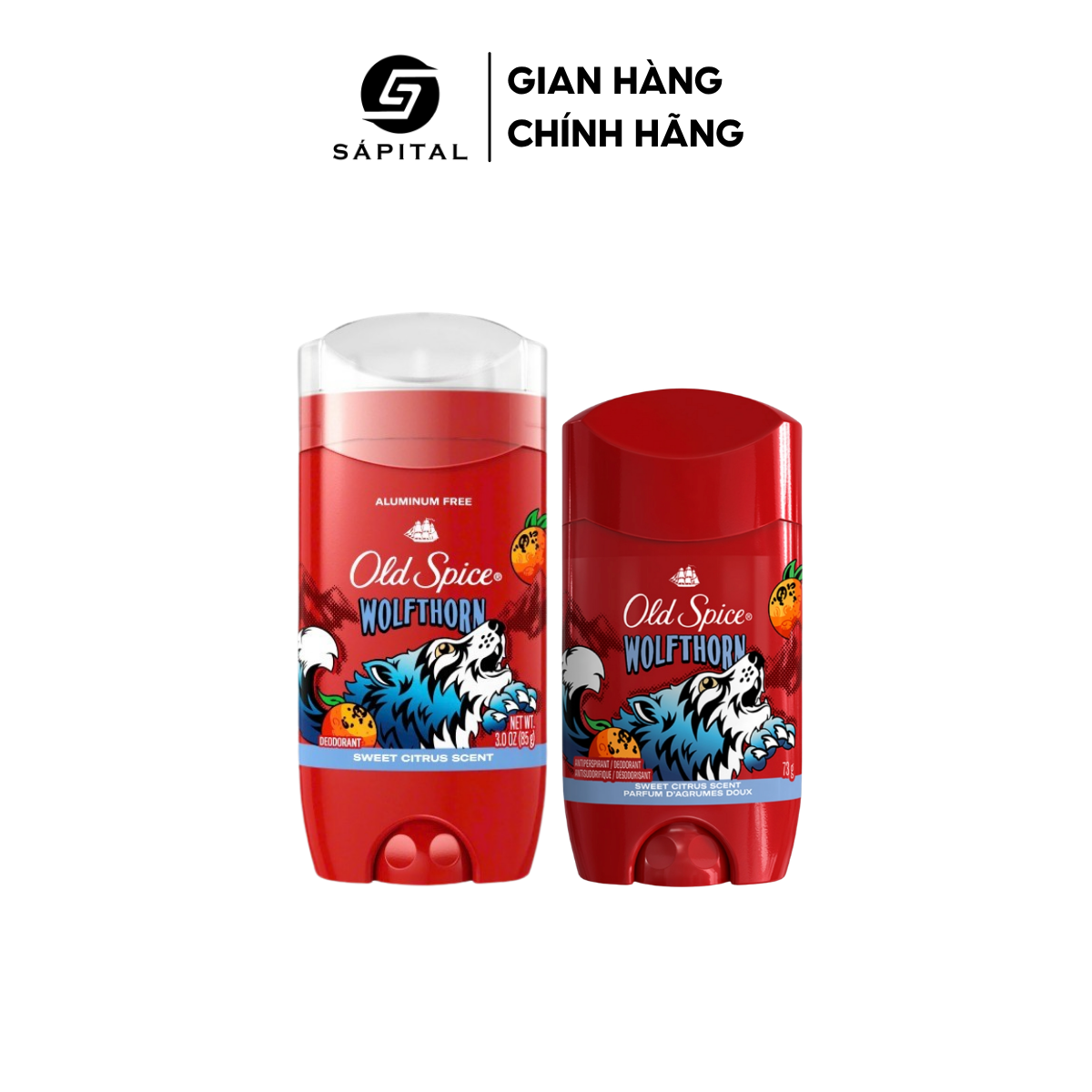 Lăn khử mùi Old Spice Wolfthorn | Sáp khử mùi cơ thể cho Nam & Nữ, Giảm tiết mồ hôi