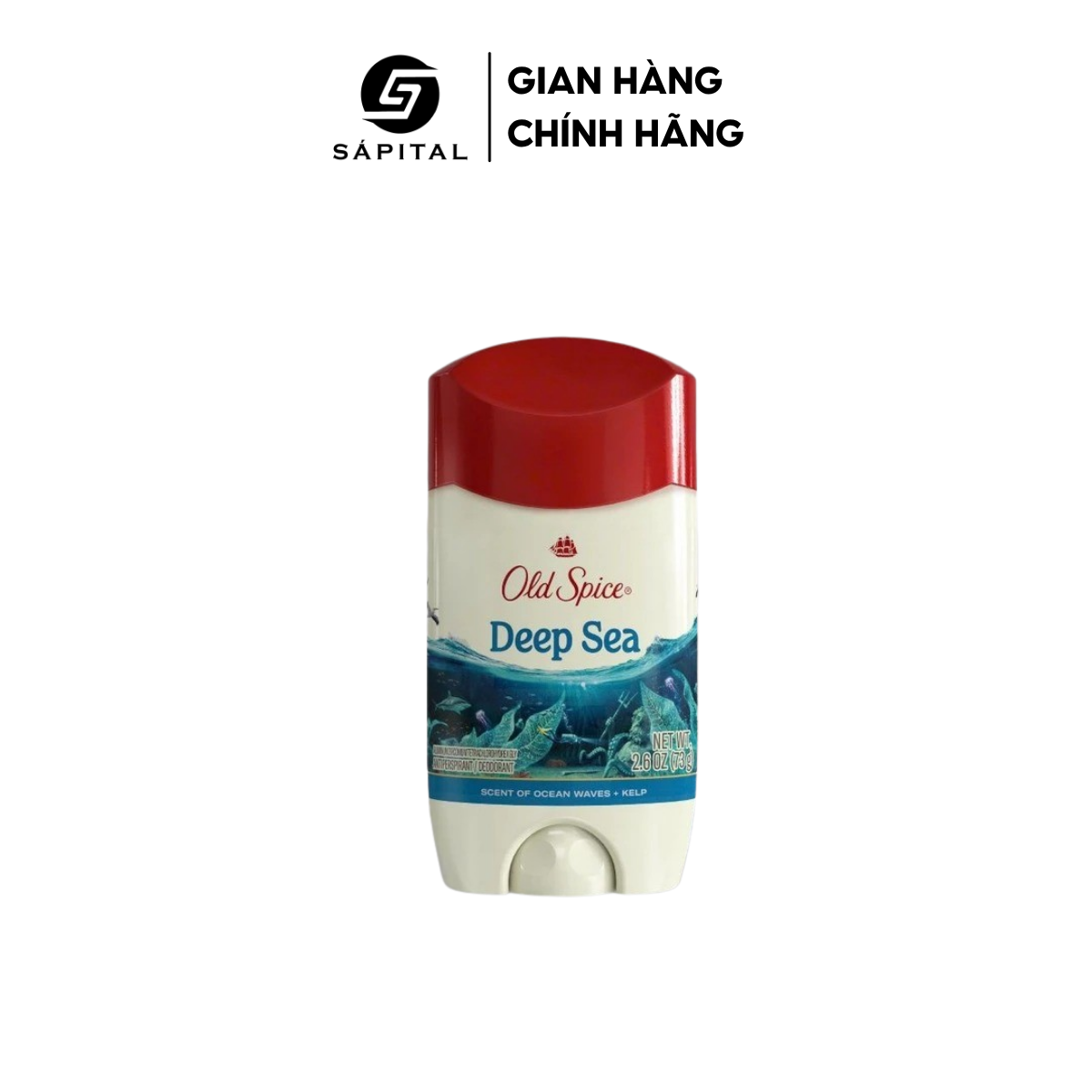 Lăn khử mùi Old Spice Deep Sea | Sáp khử mùi cơ thể cho Nam & Nữ, Giảm tiết mồ hôi
