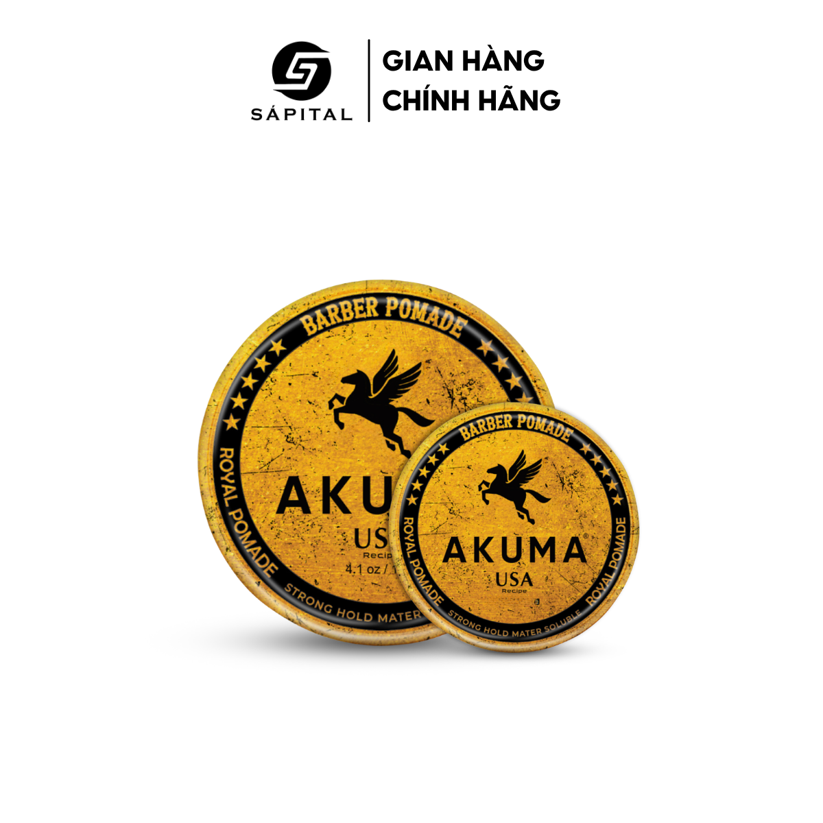 Sáp Vuốt Tóc Nam Akuma Royal Pomade - Giữ Nếp 12H, Độ Bóng Sang Trọng & Dễ Gội Sạch