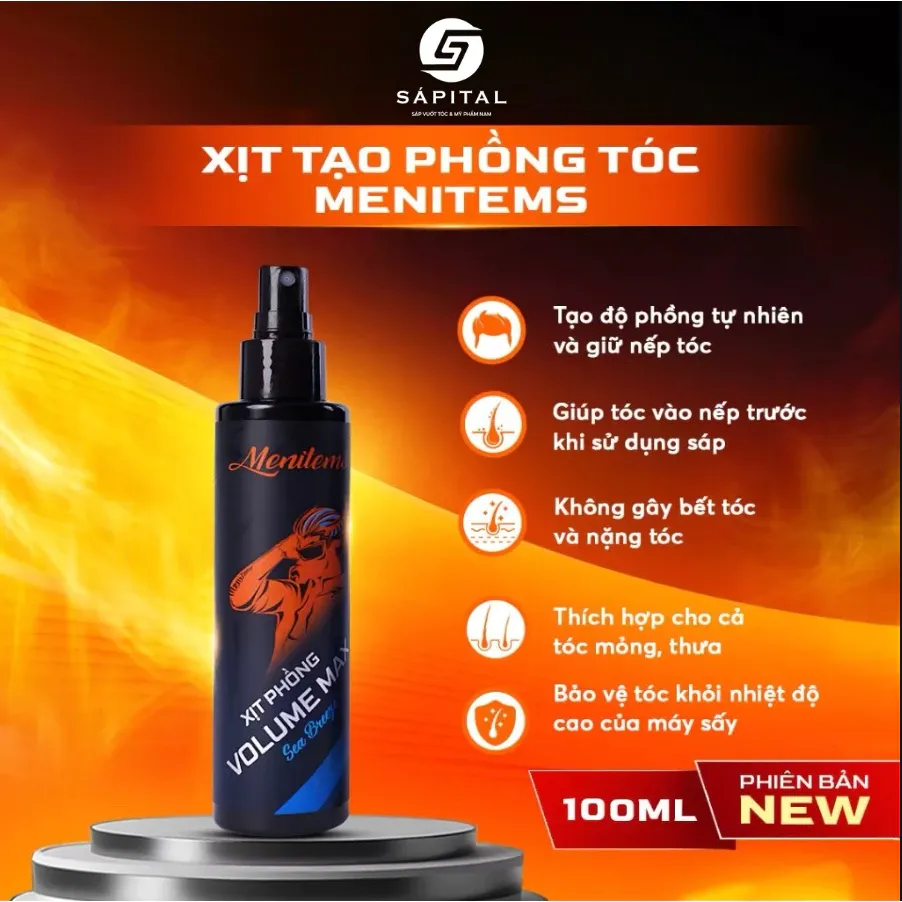 xịt tạo phồng menitems
