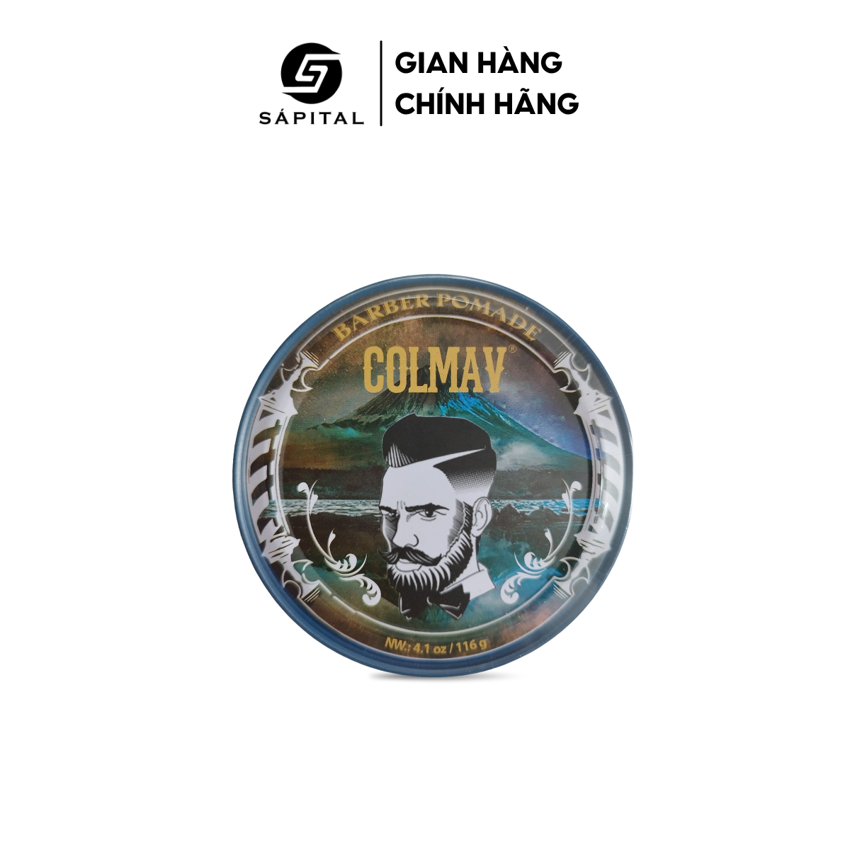 Sáp vuốt tóc nam Colmav Barber Pomade Blue | Pomade gốc dầu giữ nếp Heavy Hold, Độ giữ nếp 12H, Tạo kiểu linh hoạt