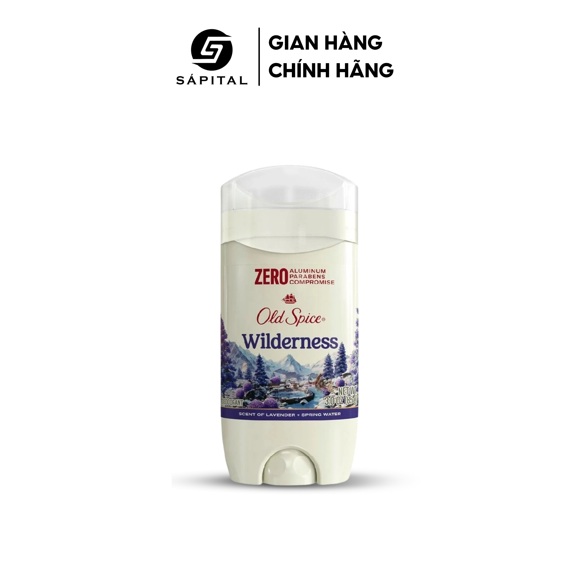 Lăn khử mùi Old Spice Wilderness | Sáp khử mùi cơ thể cho Nam & Nữ, Lưu hương lên tới 24H
