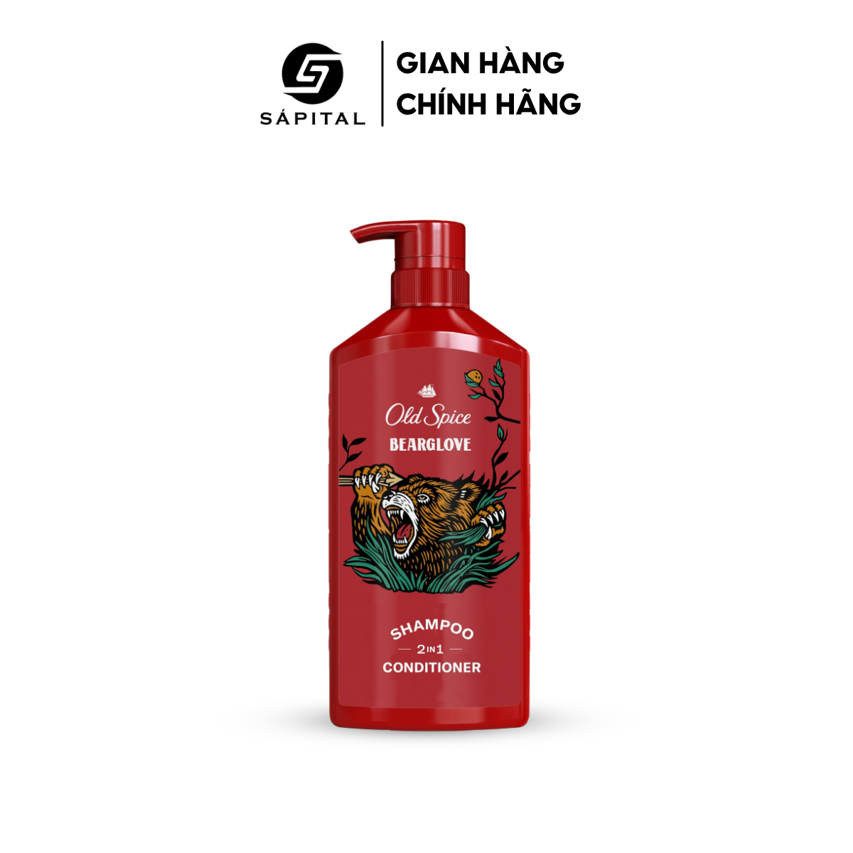 Dầu gội xả OLD SPICE 2IN1 Bearglove | Nuôi dưỡng tóc chắc khoẻ, Hương nước hoa