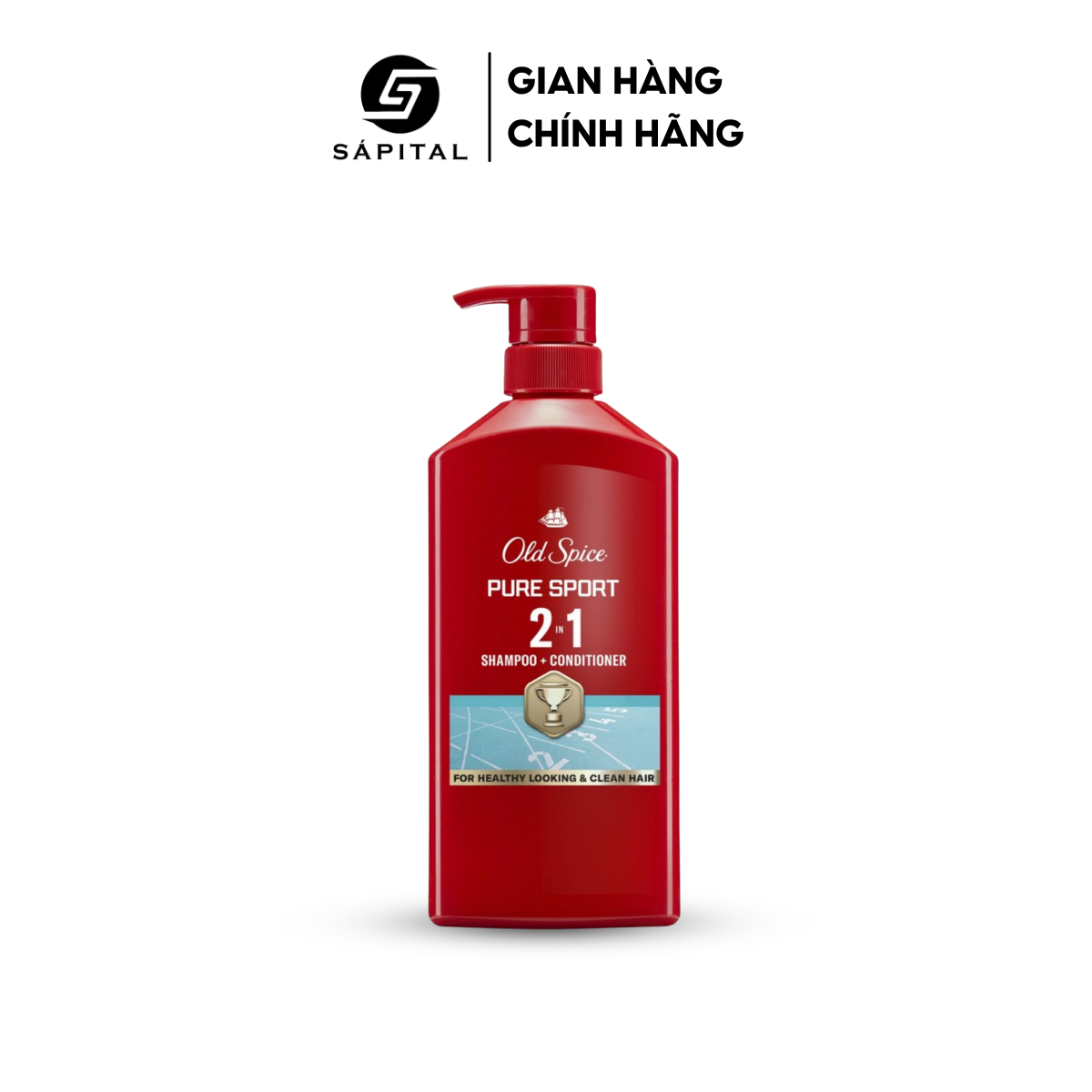 Dầu gội xả OLD SPICE 2IN1 Pure Sport | Nuôi dưỡng tóc chắc khoẻ, Hương nước hoa