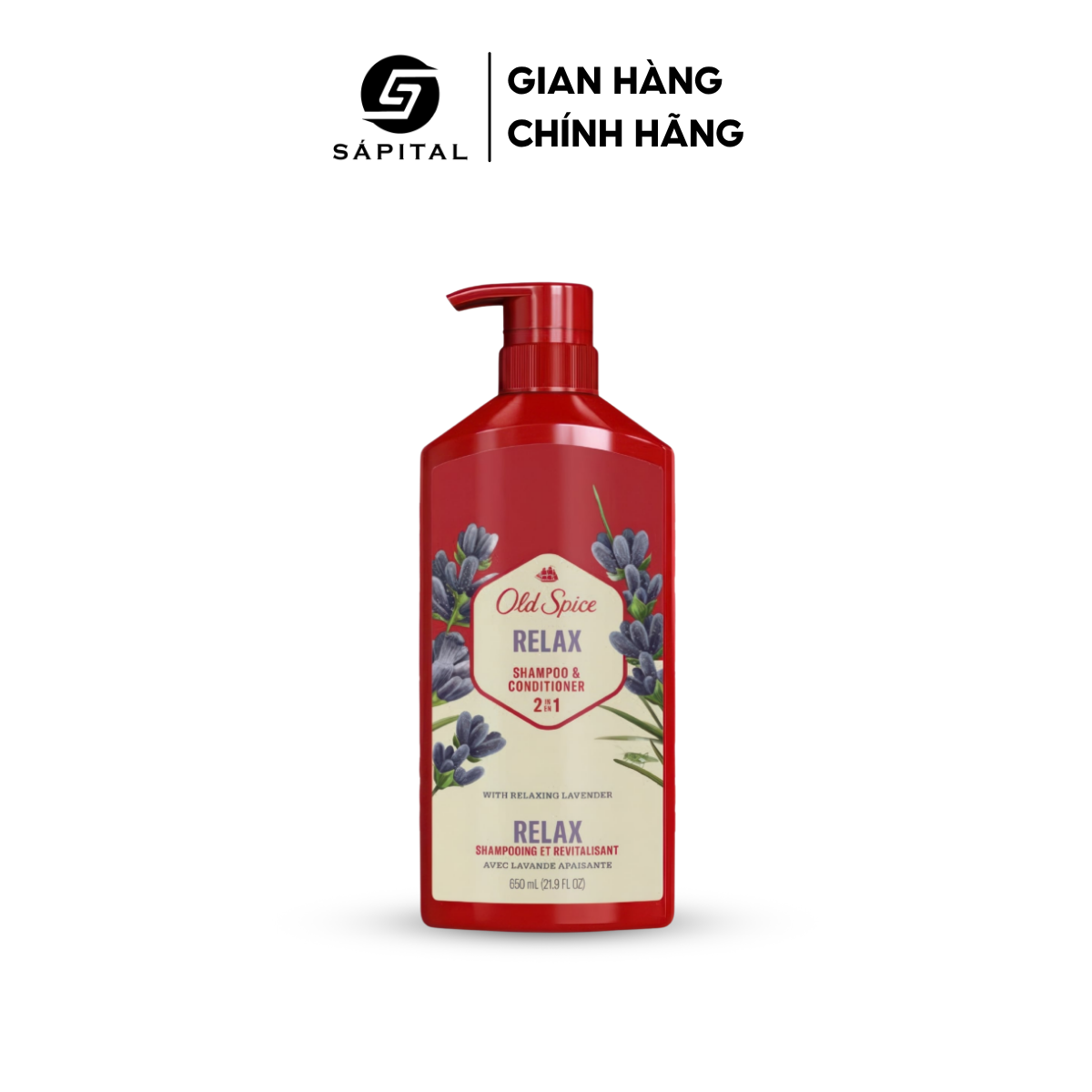 Dầu gội xả OLD SPICE 2IN1 Relax | Nuôi dưỡng tóc chắc khoẻ, Hương nước hoa
