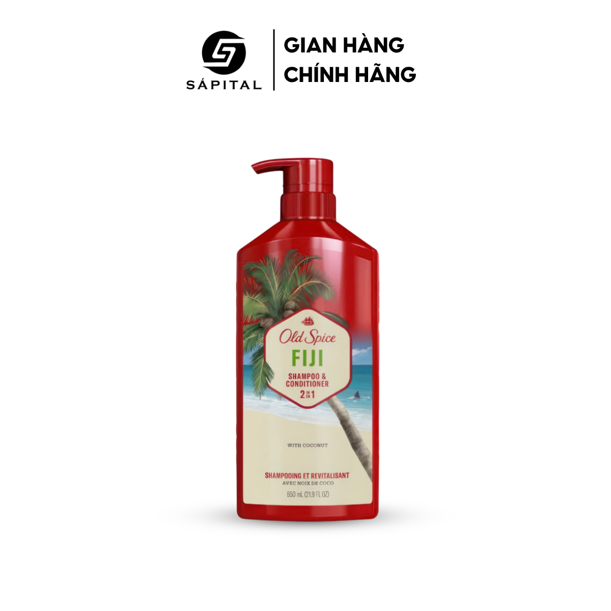 Dầu gội xả OLD SPICE 2IN1 Fiji | Nuôi dưỡng tóc chắc khoẻ, Hương nước hoa