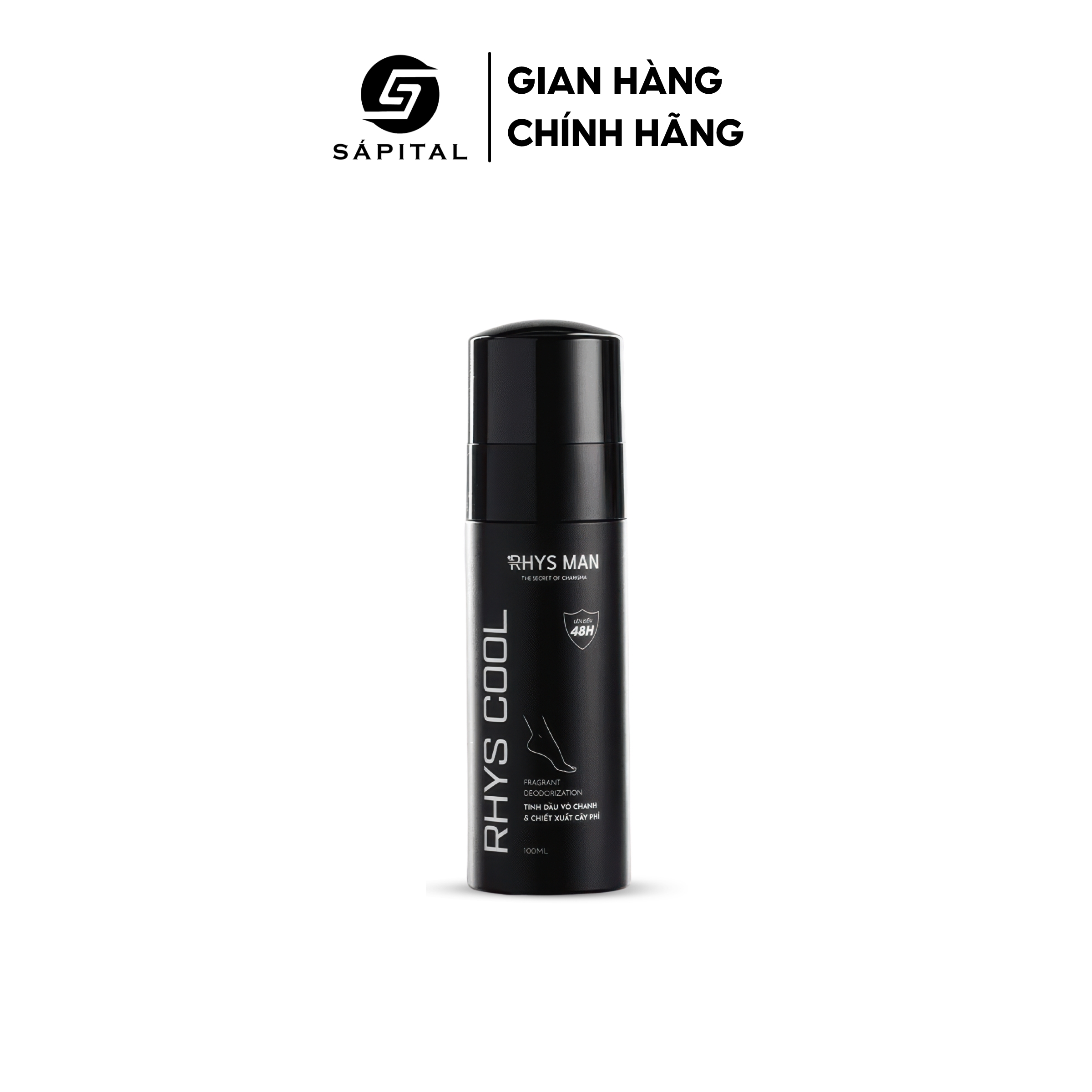Xịt Khử Mùi Hôi Chân Rhys Man Cool 100ml | SÁPITAL