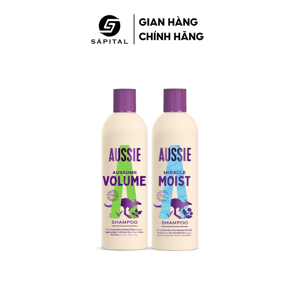 Dầu Gội Aussie 300ml Miracle Moist / Aussome Volume Chính Hãng | SÁPITAL